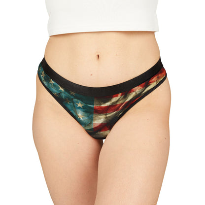 Patriotic Women's Thongs - American Flag