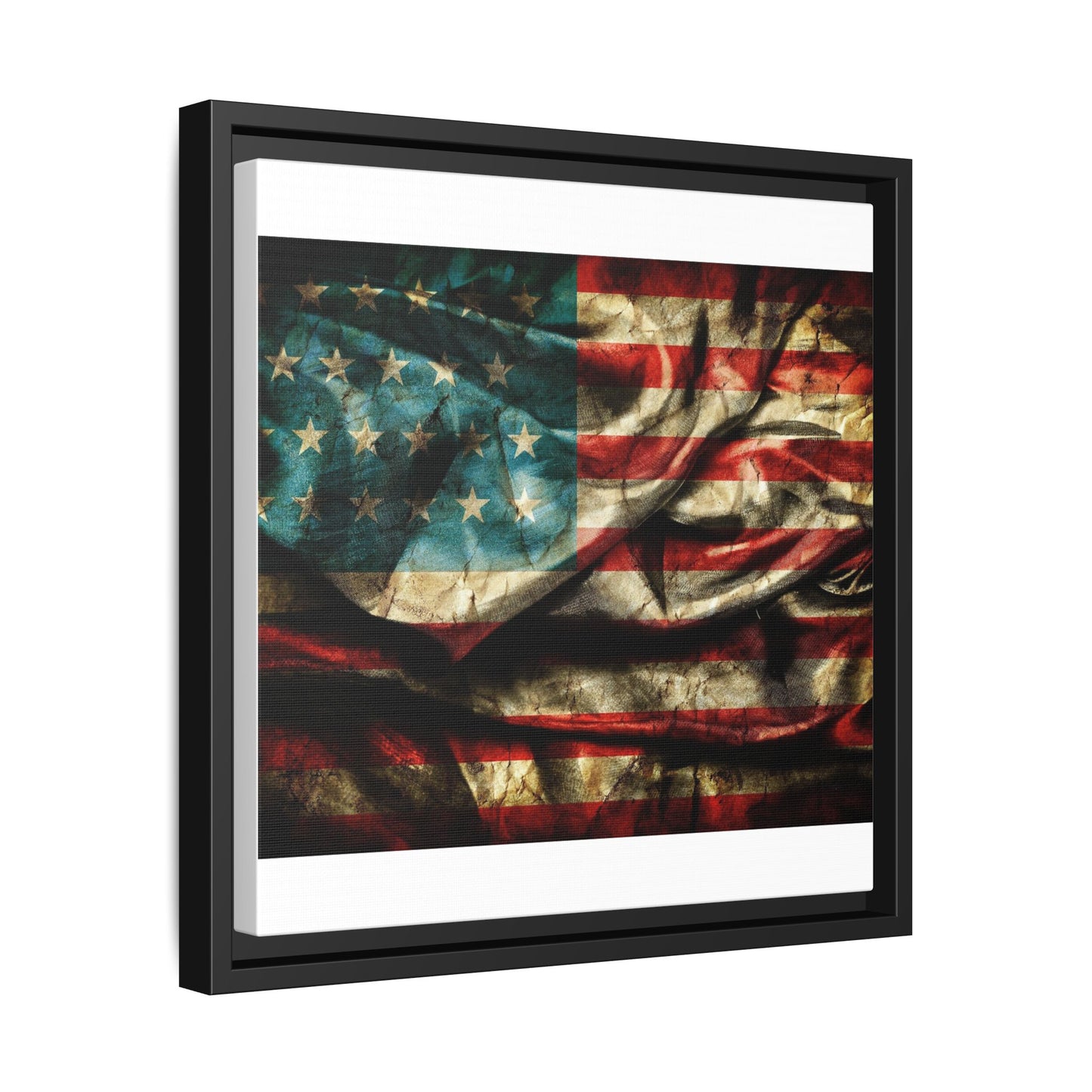 Framed American Flag Canvas