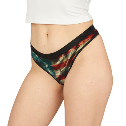 Patriotic Women's Thongs - American Flag