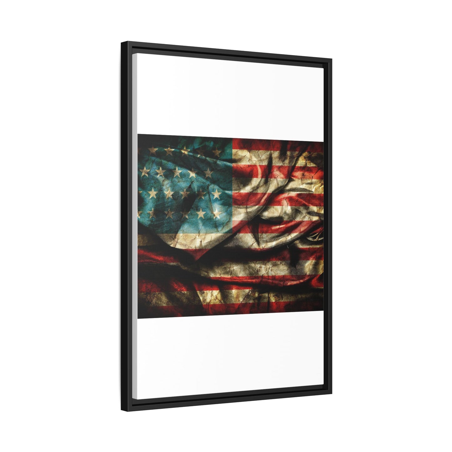Framed American Flag Canvas