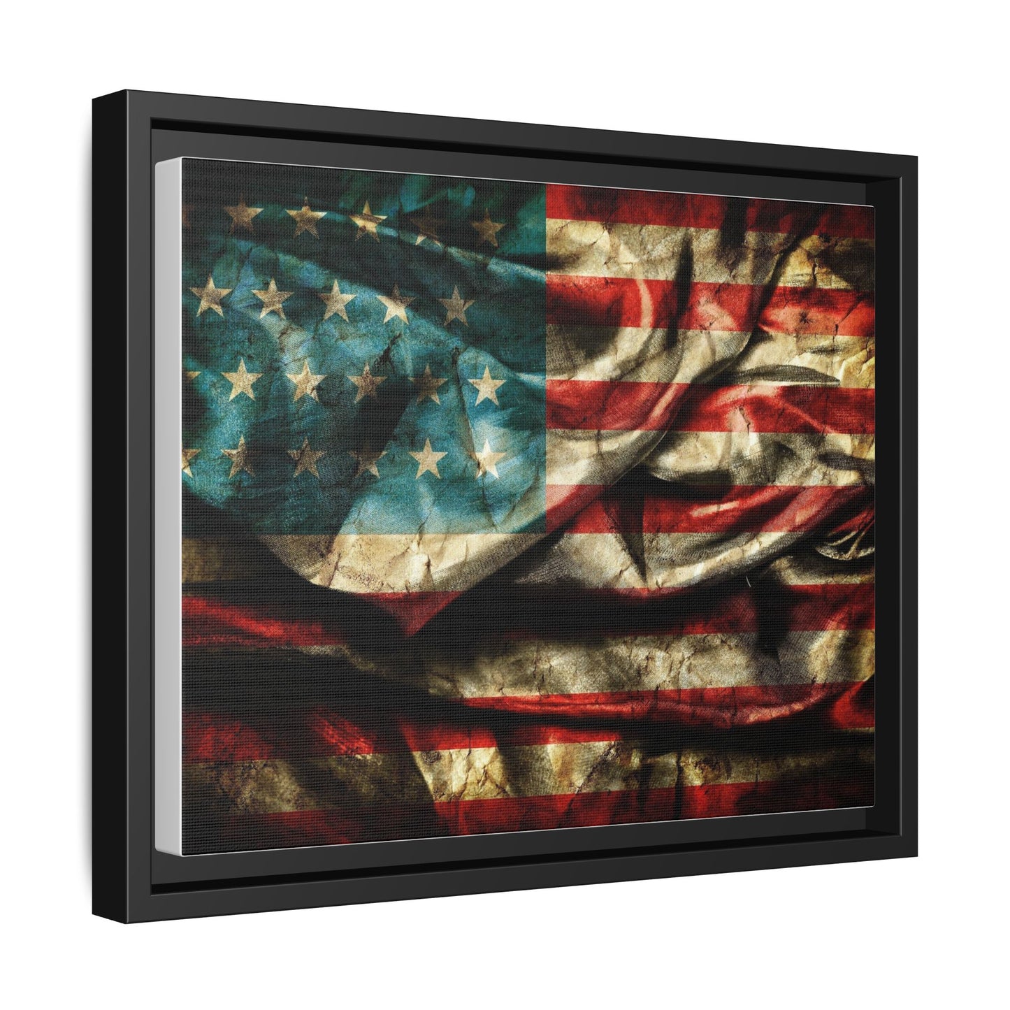 Framed American Flag Canvas