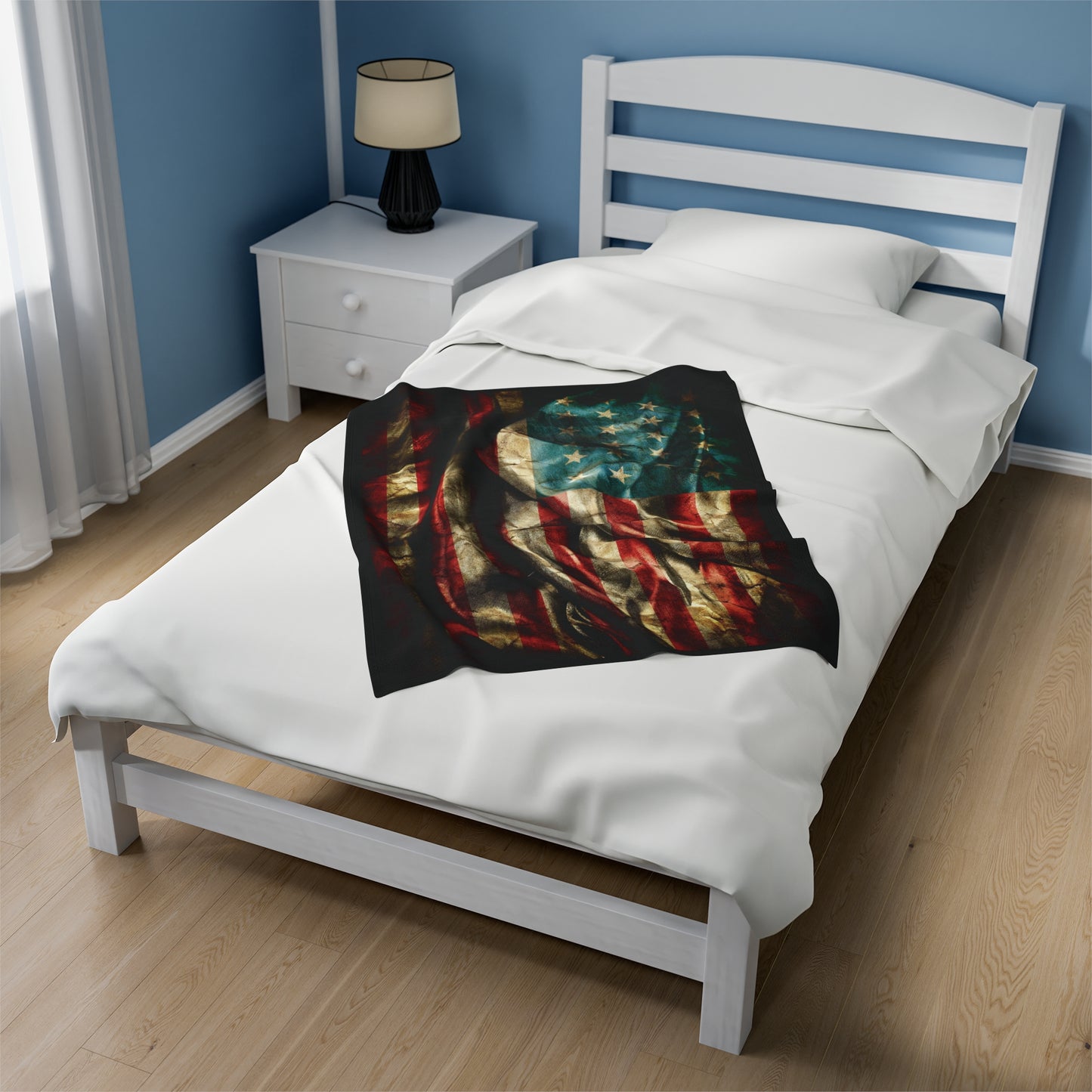 American Flag Velveteen Plush Blanket
