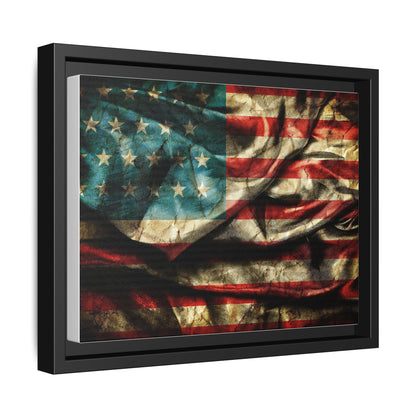 Framed American Flag Canvas