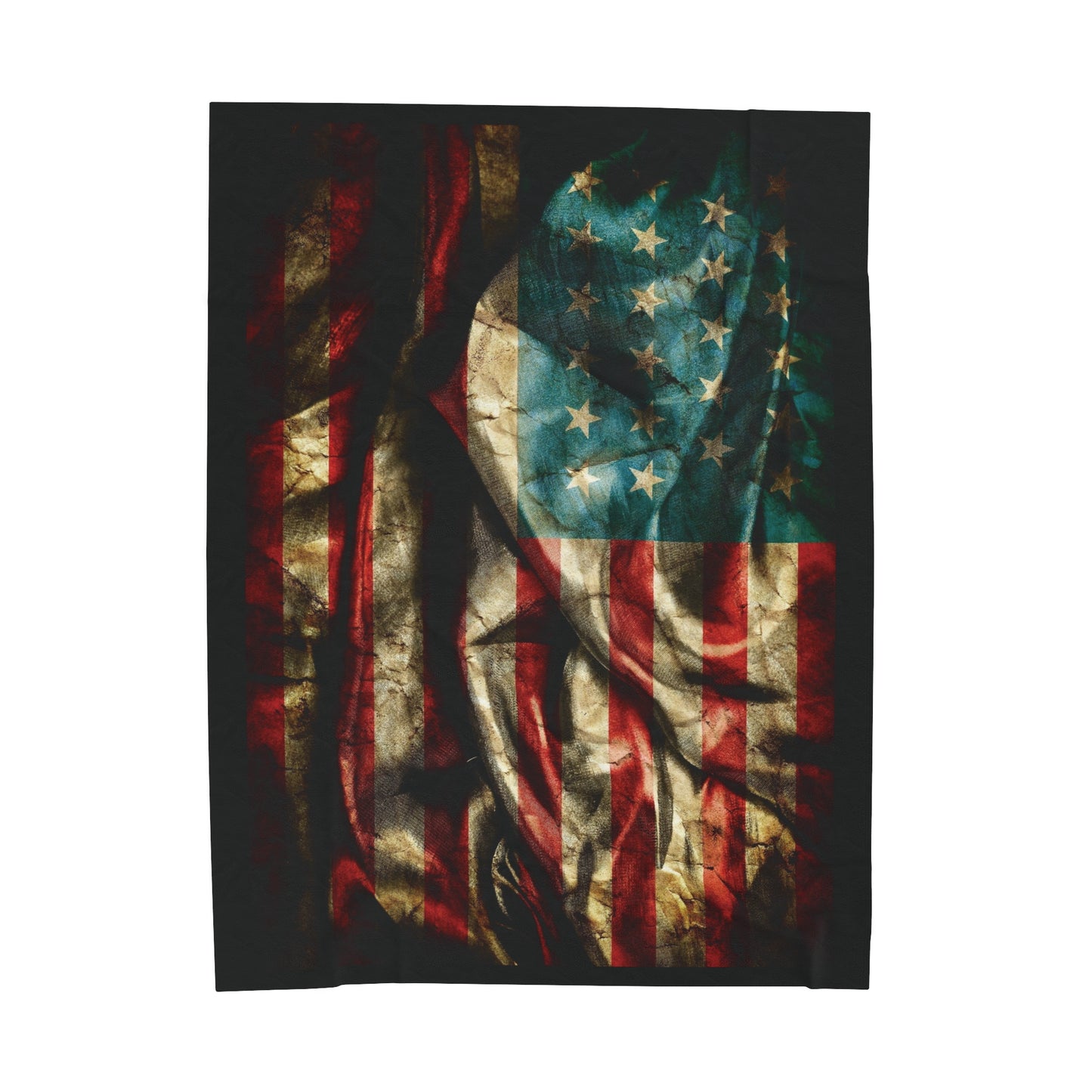 American Flag Velveteen Plush Blanket